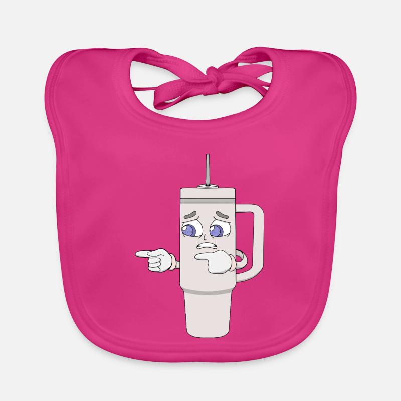 Besorgtes Shaker-Cup-Maskottchen Baby Bio-Lätzchen