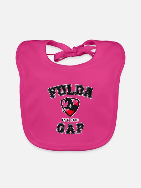 Fulda Gap Pferd Emblem Est 1970 - Baby Bio-Lätzchen - Fuchsia