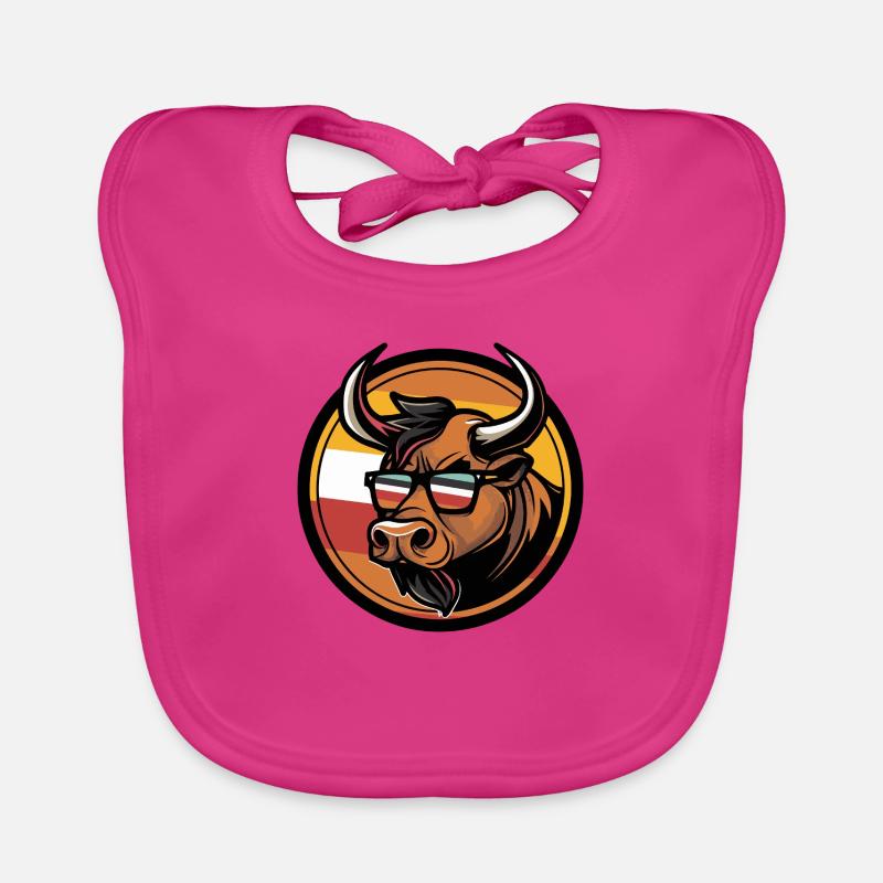 Stier Comic Cool Sommer Baby Bio-Lätzchen