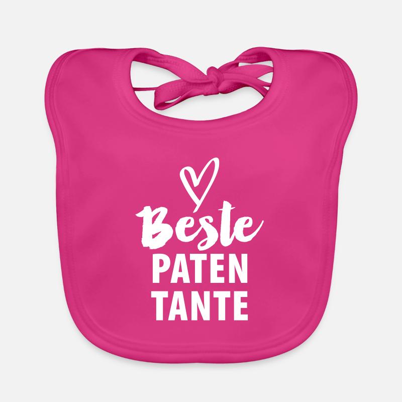 Meilleure marraine - Bavoir bio Bébé - fuchsia
