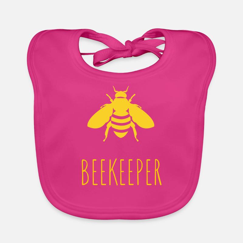 Beekeeper Biene Imker - Baby Bio-Lätzchen - Fuchsia