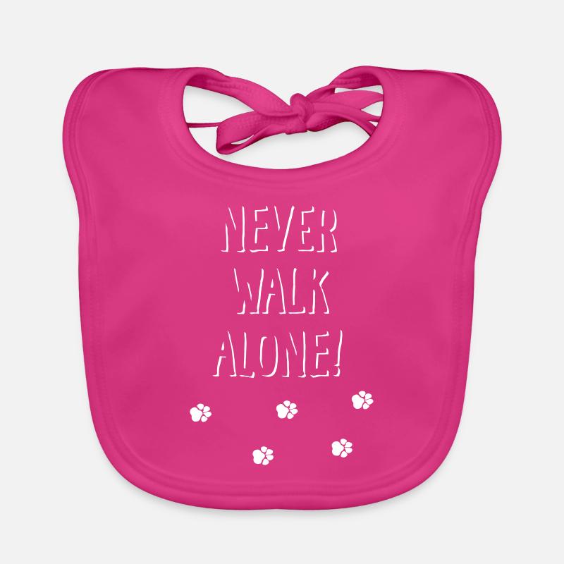 Never walk alone Patots de chien 2 Bavoir bio Bébé