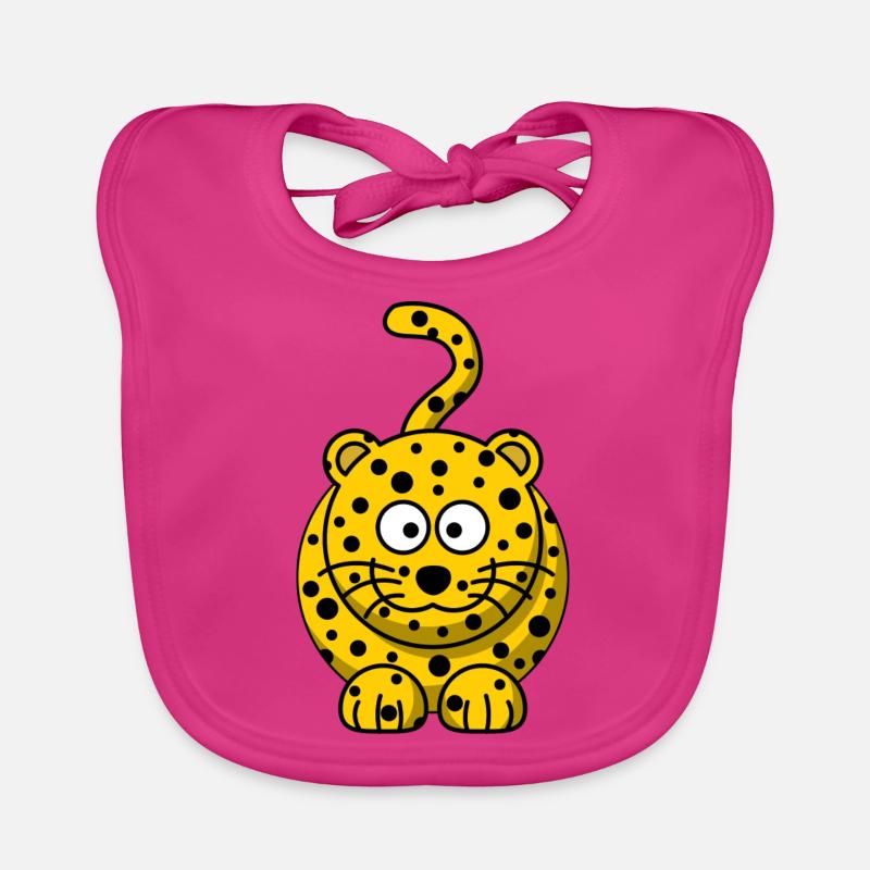 Leopard Cartoon Bavoir bio Bébé