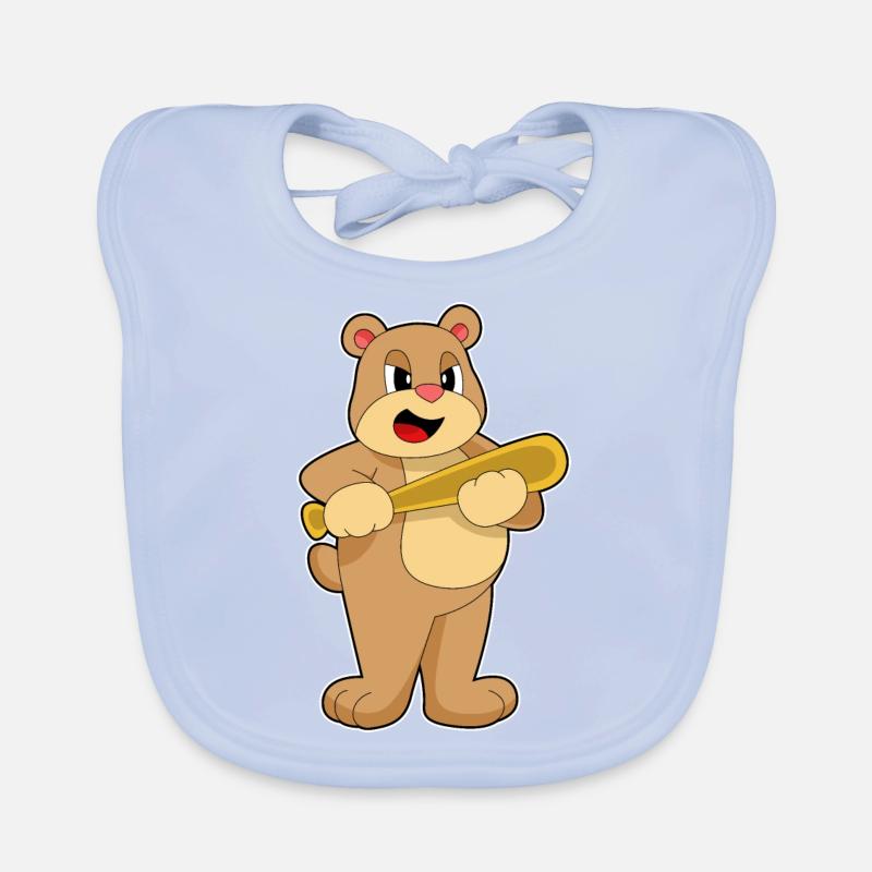 Batte de baseball Bear Bavoir bio Bébé