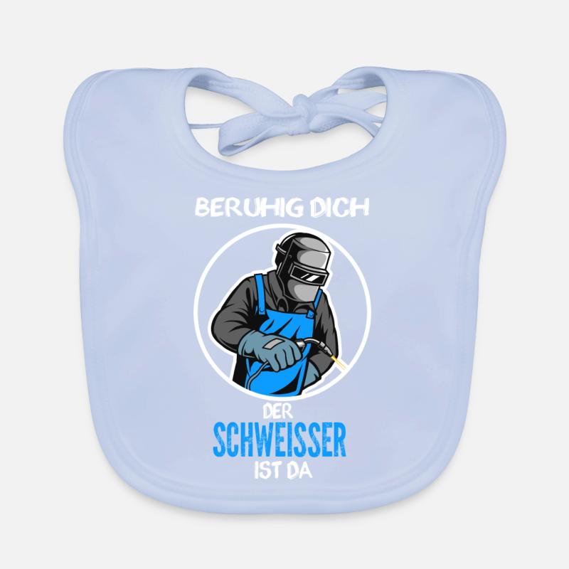 Schweißer Beruf Schweissen Geschenk Baby Bio-Lätzchen