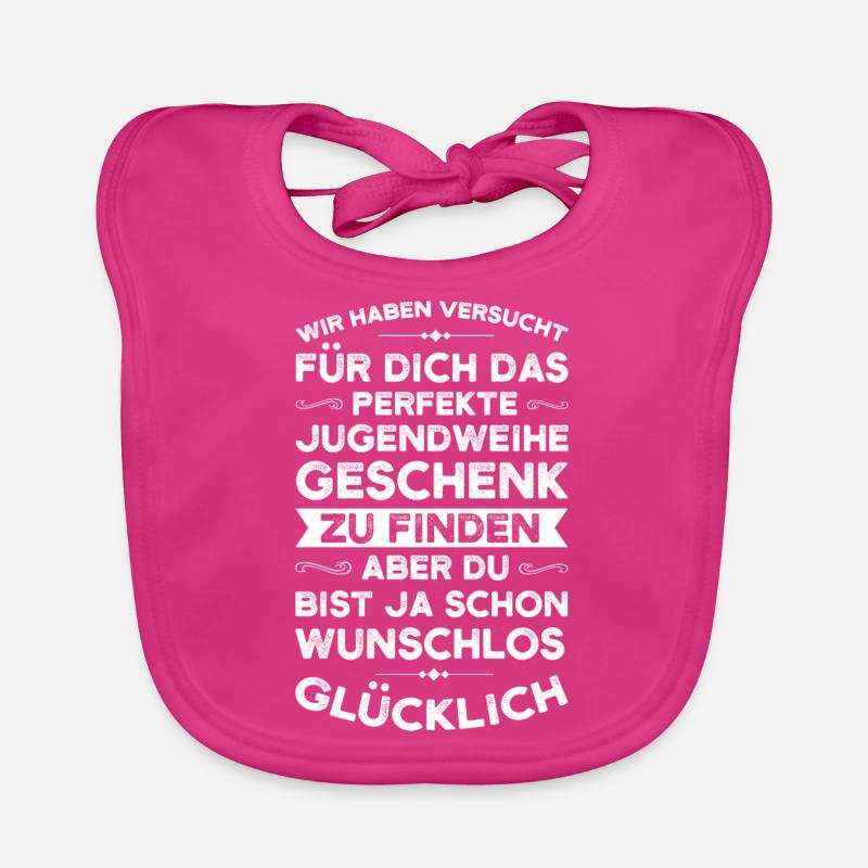 Jugendweihe Jugend Konfirmation Geschenk Baby Bio-Lätzchen