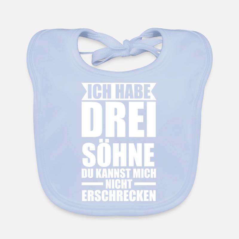 3 Söhne Familie Mama von 3 Söhnen Geschenk Baby Bio-Lätzchen