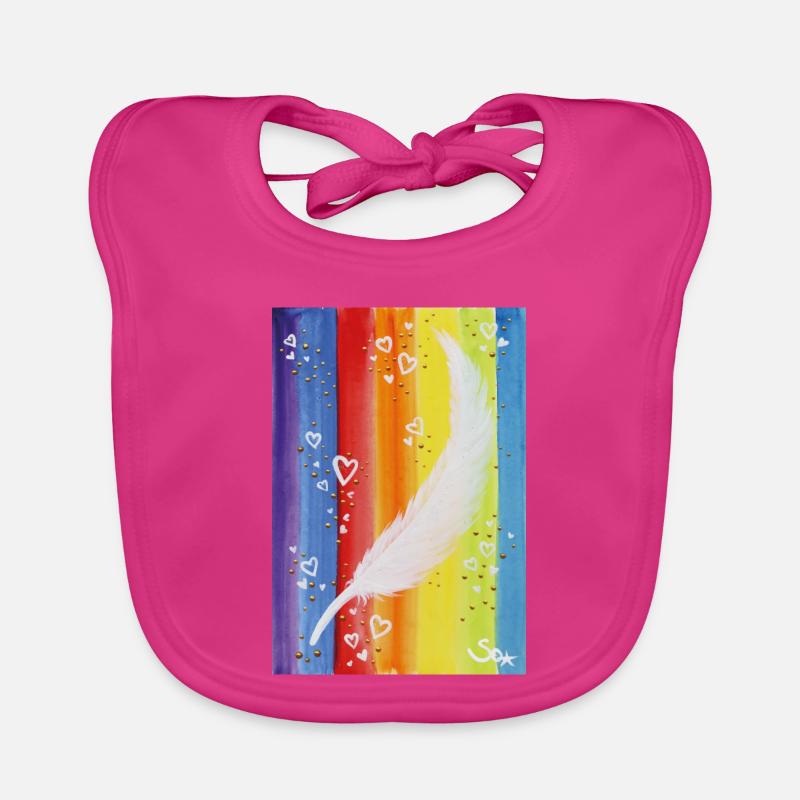 Rainbow Feather - Sonja Ariel von Staden Organic Baby Bibs