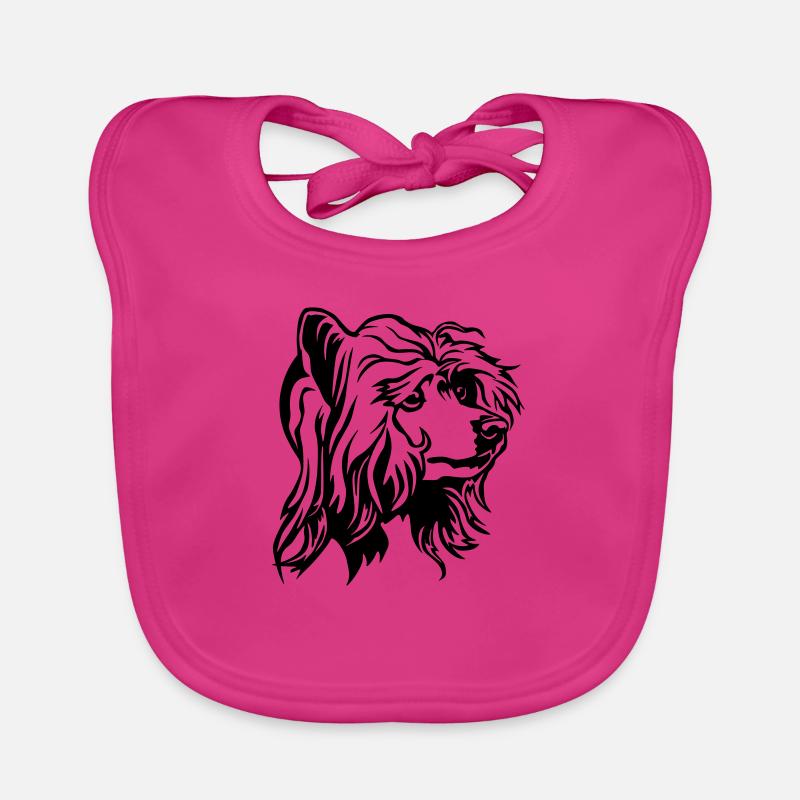 Chinesischer Schopfhund Kopf Baby Bio-Lätzchen