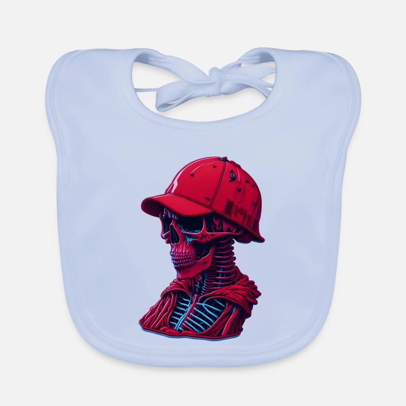 Squelette avec casquette Bavoir bio Bébé