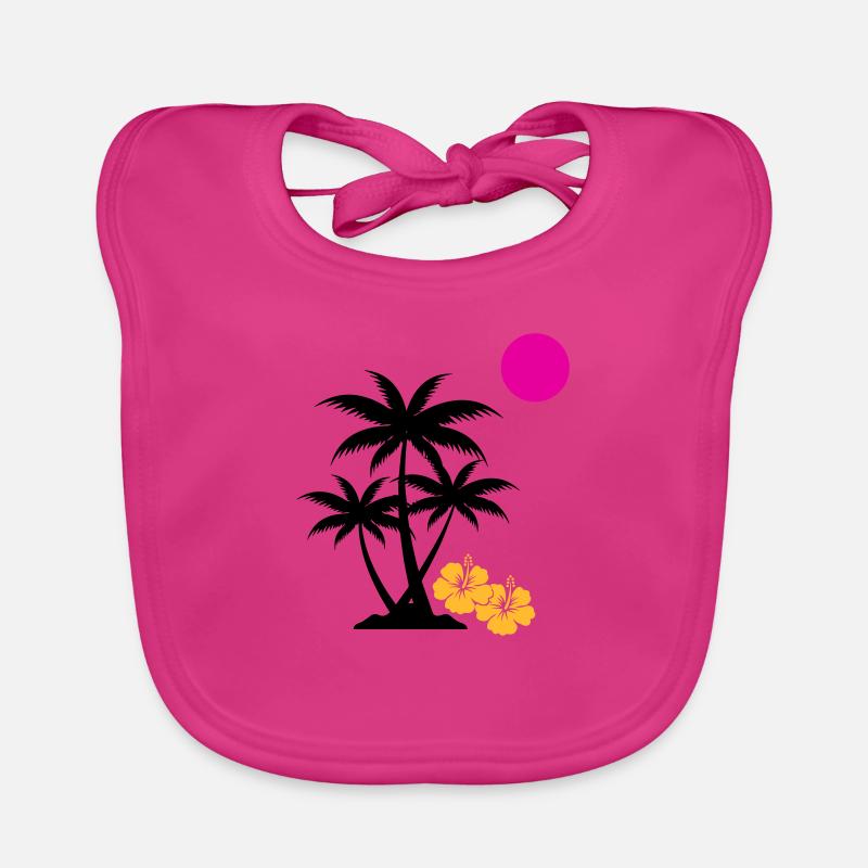 Palm Sunset Organic Baby Bibs