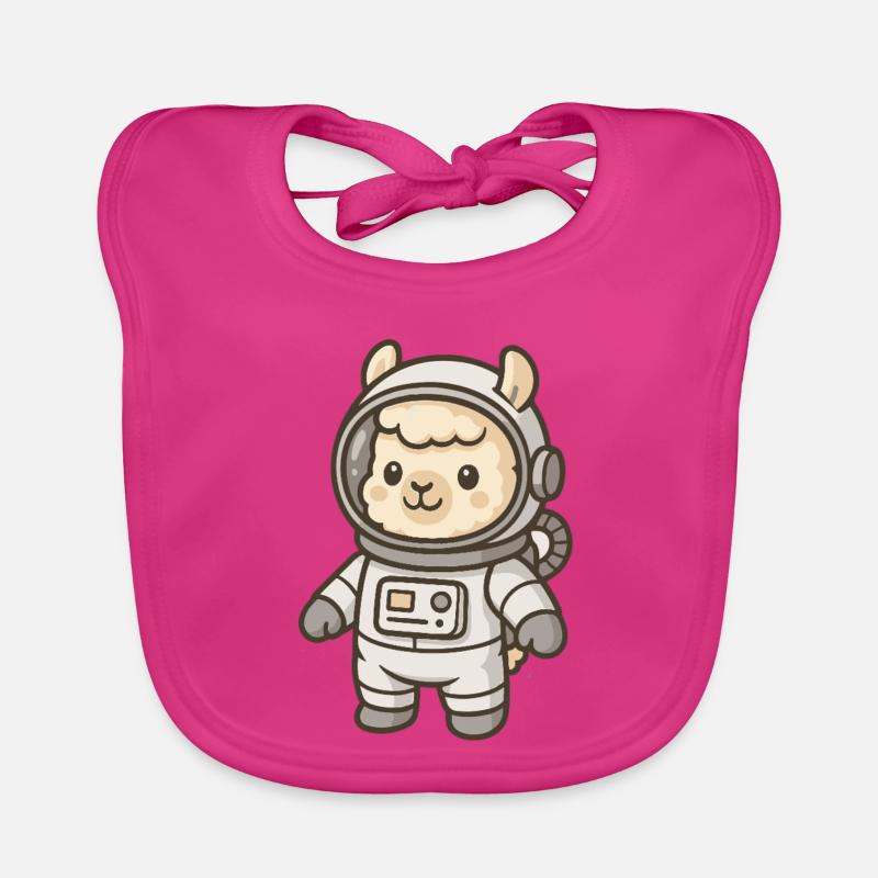 Imprimé mignon d'astronaute lama Bavoir bio Bébé
