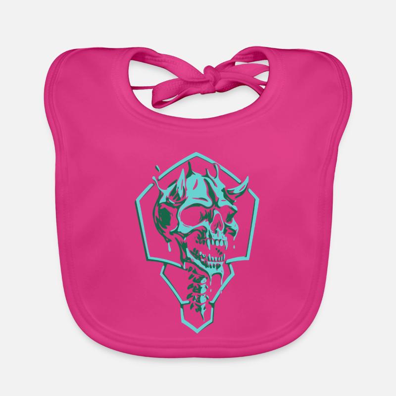 Torn Emerald Skull Organic Baby Bibs