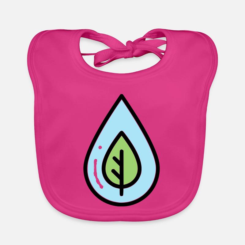 Water Drop Leaf Eco Organic Baby Bibs