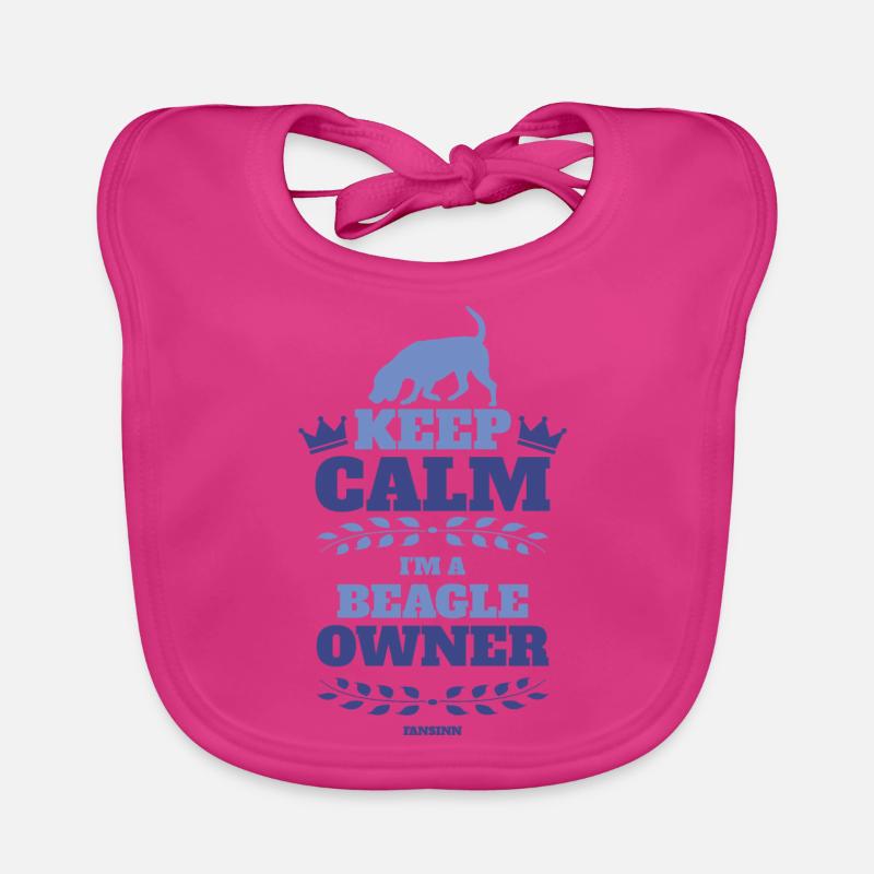 keep calm Beagle Organic Baby Bibs