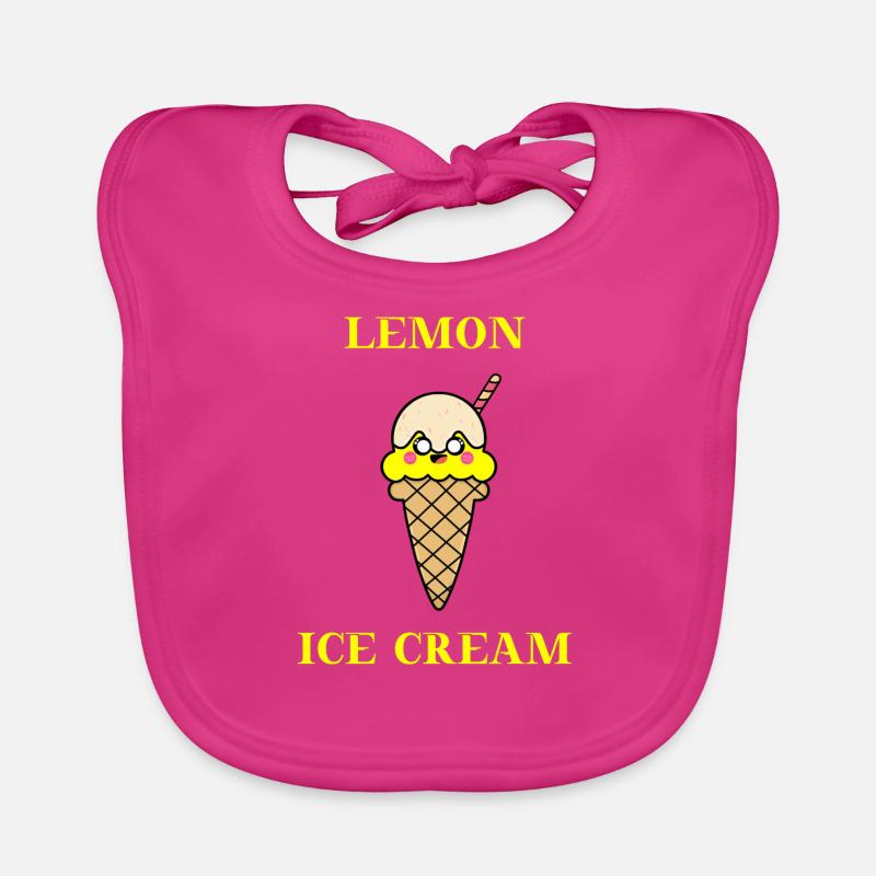 Crème glacée au citron idée cadeau mignonne douce crème glacée Bavoir bio Bébé