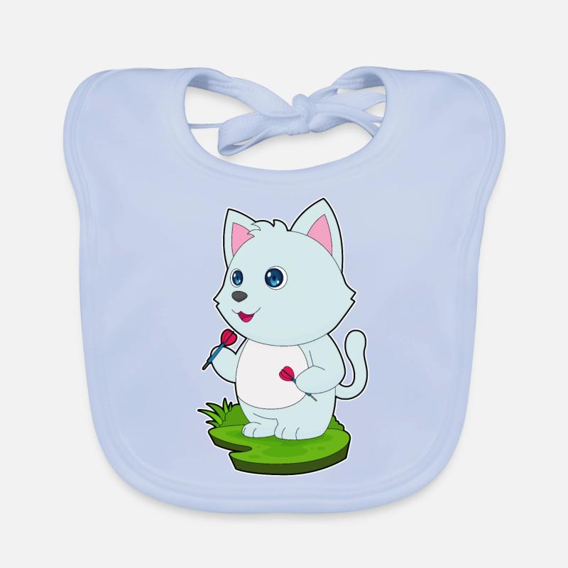Katze Dart Dartpfeil Baby Bio-Lätzchen