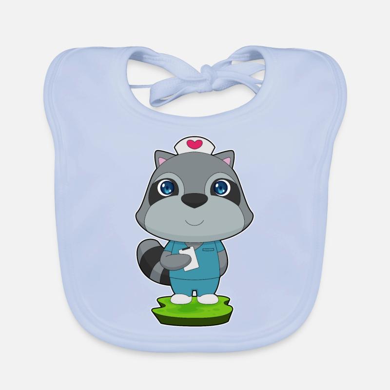 Raccoon Nurse Notepad Organic Baby Bibs