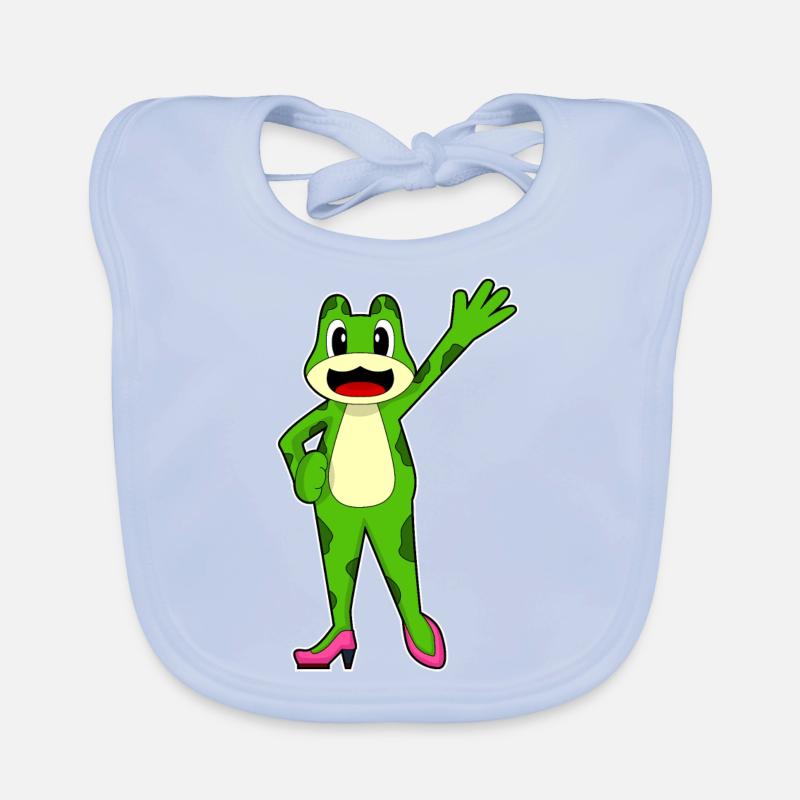 Frog High Heels Organic Baby Bibs