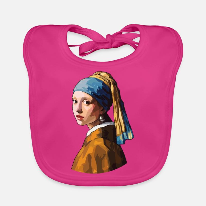 Das Mädchen mit dem Perlenohrring Stealth Baby Bio-Lätzchen