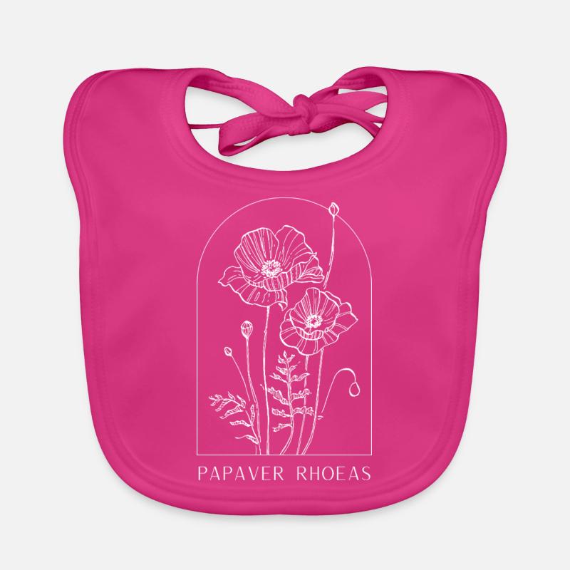 Conception de fleurs botaniques – Fleur minimaliste Bavoir bio Bébé