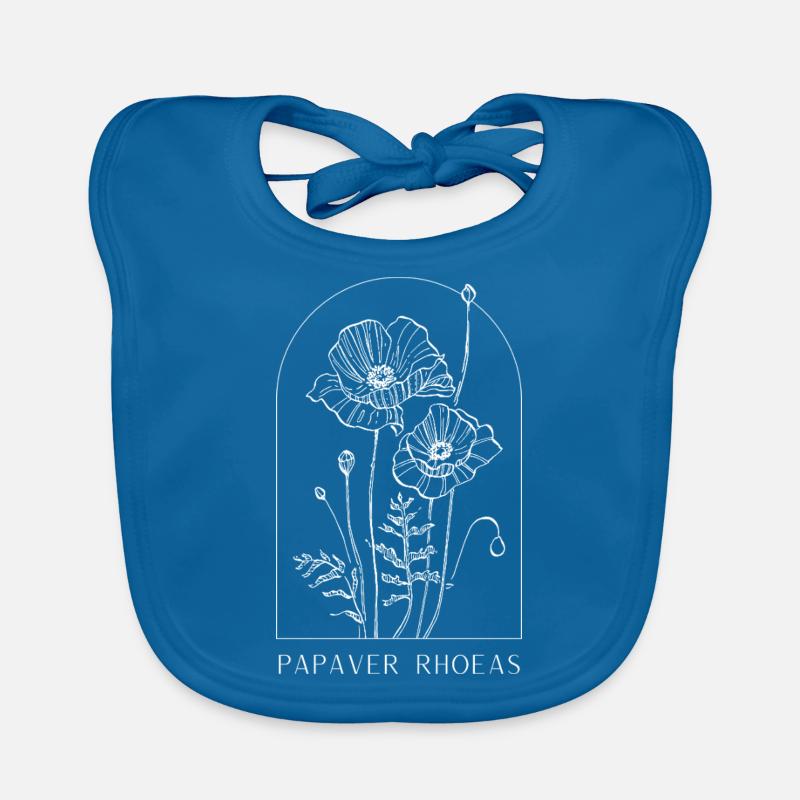 Conception de fleurs botaniques – Fleur minimaliste Bavoir bio Bébé