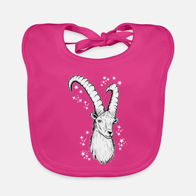 Steinbock Sternzeichen Astrologie - Baby Bio-Lätzchen - Fuchsia