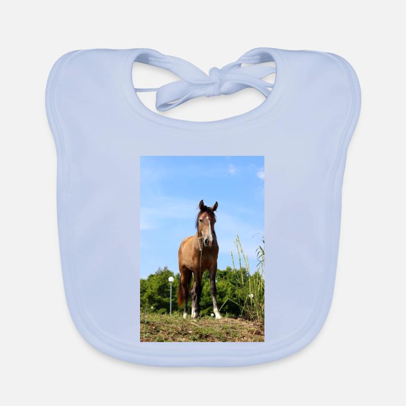 Pferd Pferdeposter Baby Bio-Lätzchen