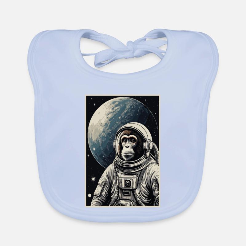 Astronauten Affe Baby Bio-Lätzchen