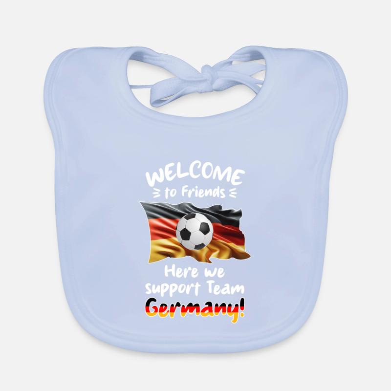 Willkommen Freunde - Wir supporten unser Team GER. Baby Bio-Lätzchen