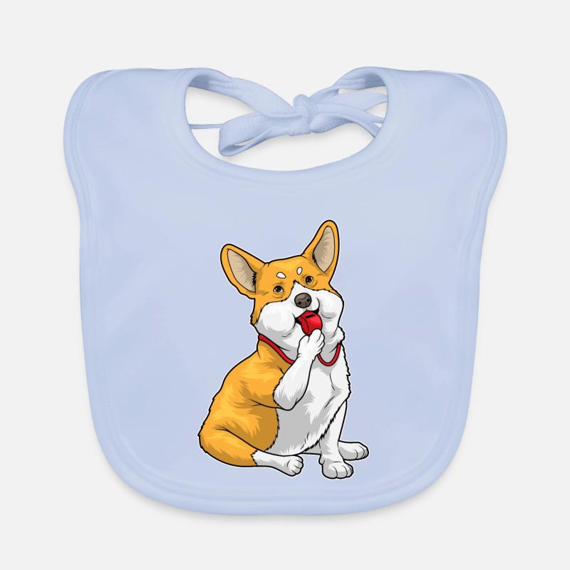 Corgi Sifflet d’arbitre Bavoir bio Bébé