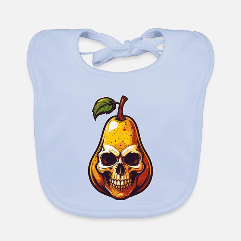 Birnen Skull Comic Style Baby Bio-Lätzchen