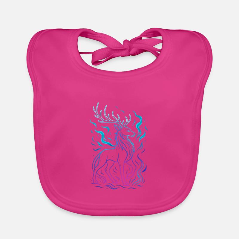 Neon Dragon's Line in Gradient Organic Baby Bibs