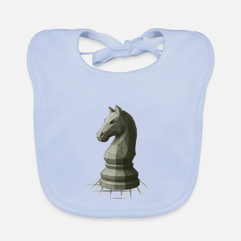 Conception du cavalier d’échecs à faible polygonisme Bavoir bio Bébé