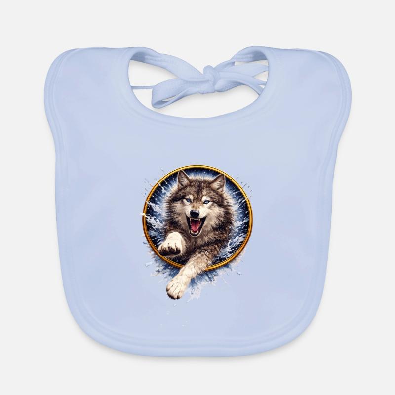 Wolfsring Spritzangriff Baby Bio-Lätzchen