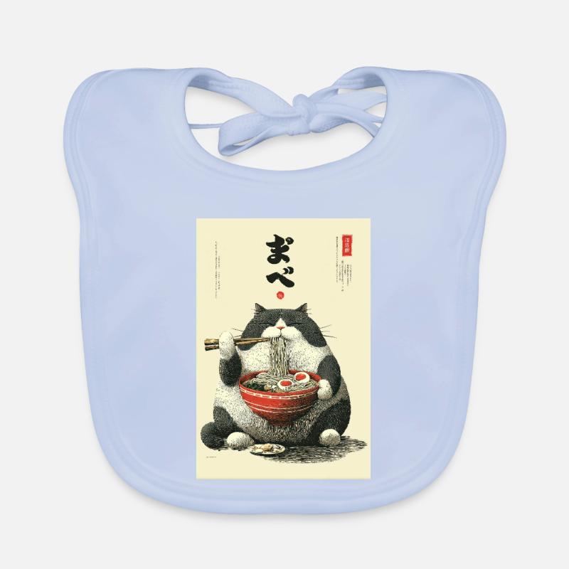 Ramen Cat Feast Organic Baby Bibs