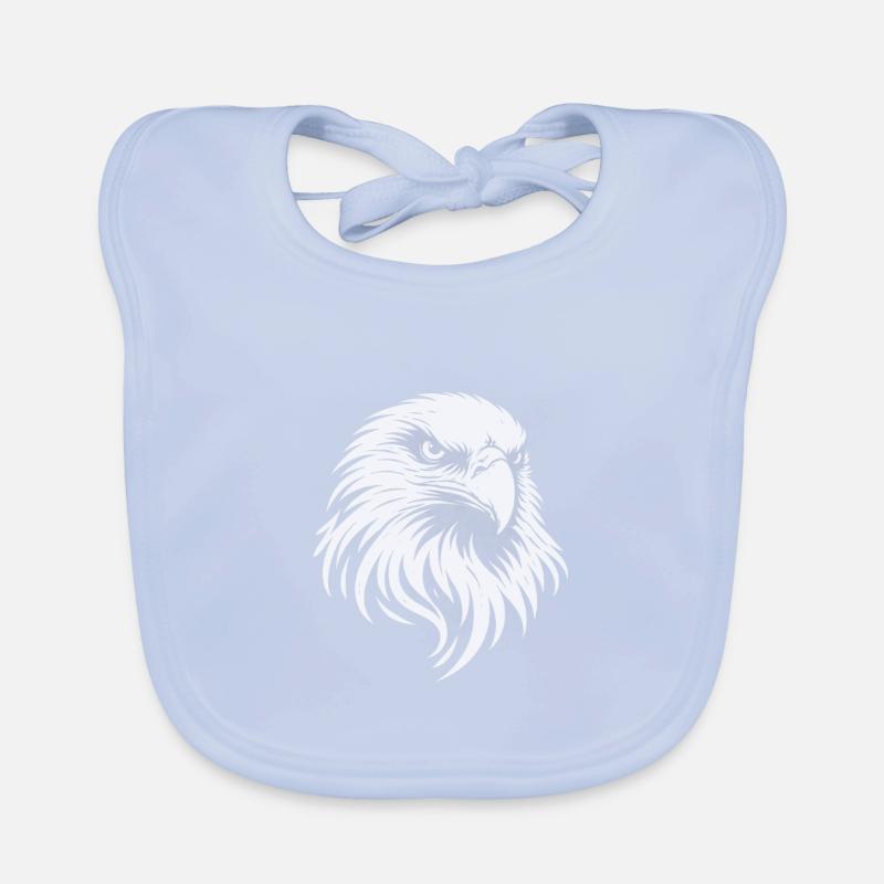 Eagle Head – Minimal Line Art Design Organic Baby Bibs