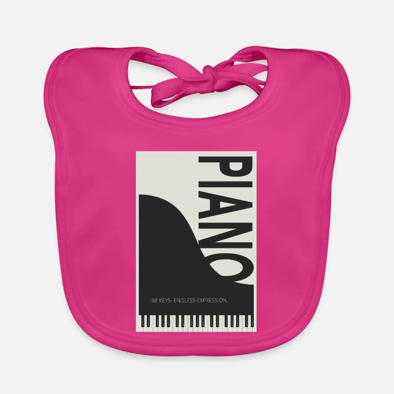Piano – 88 Keys Endless Expression Baby Bio-Lätzchen