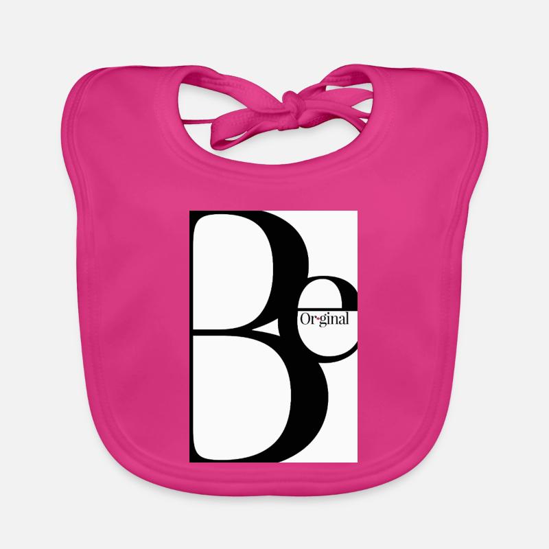 Soyez original – Conception typographique minimaliste Bavoir bio Bébé