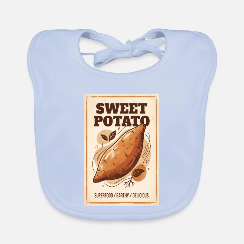 Impression de Superaliment de Patate Douce Bavoir bio Bébé