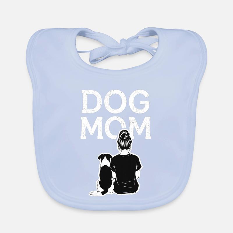 Silhouette de maman de chien Bavoir bio Bébé