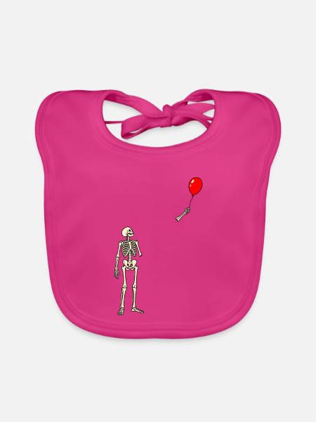 Ballonverlust - Baby Bio-Lätzchen - Fuchsia - Vorne