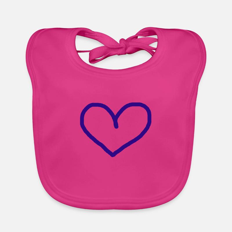 Lila Herz Geschenk Idee Geschenkidee violett Baby Bio-Lätzchen
