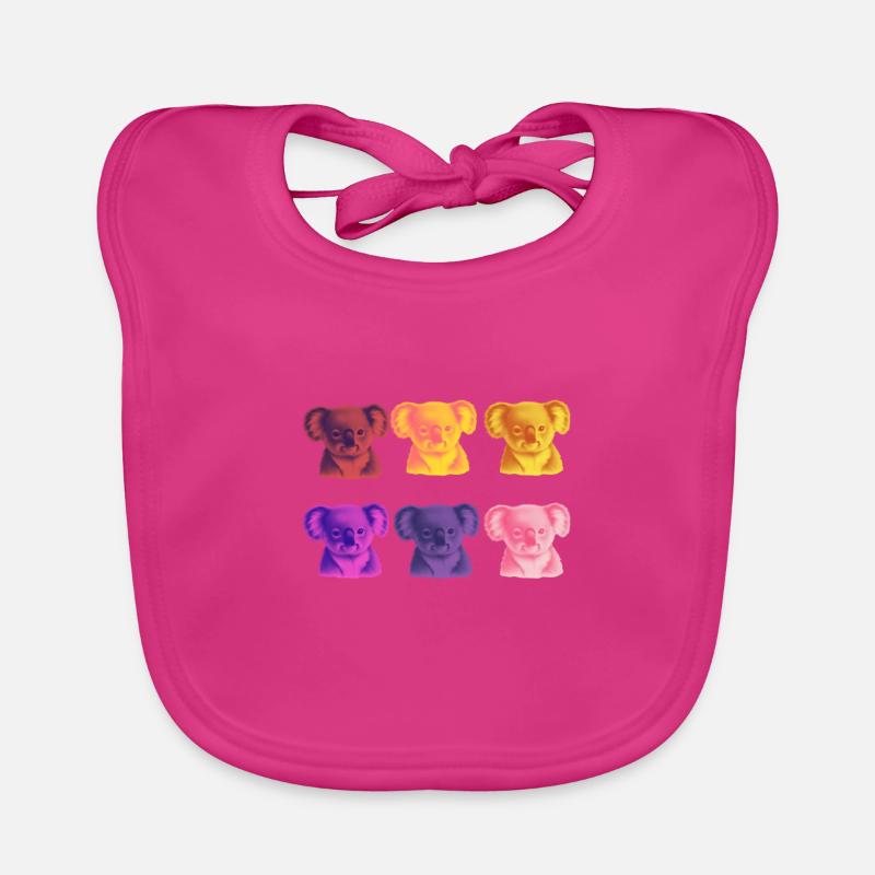 Koala Pop Art Idée cadeau Mignon Mignon Bavoir bio Bébé