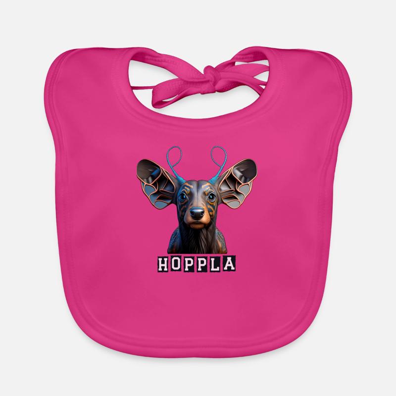 Dachshund Oops. Organic Baby Bibs