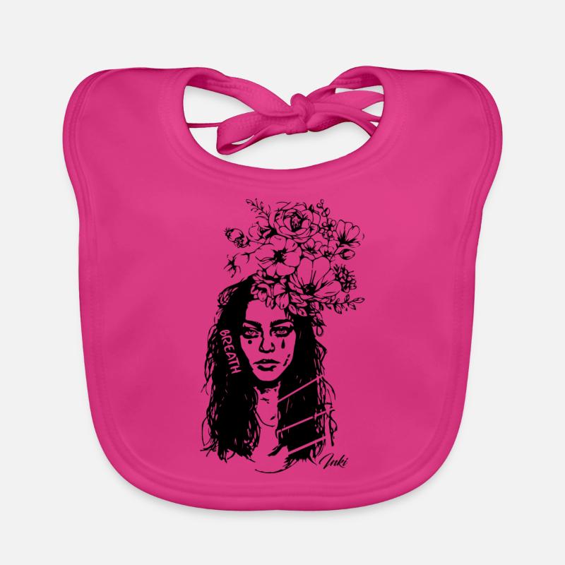 BREATH - Bavoir bio Bébé - fuchsia