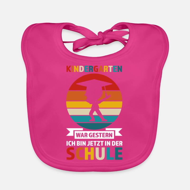 Schulkind Anfang Einschulung Geschenk Baby Bio-Lätzchen