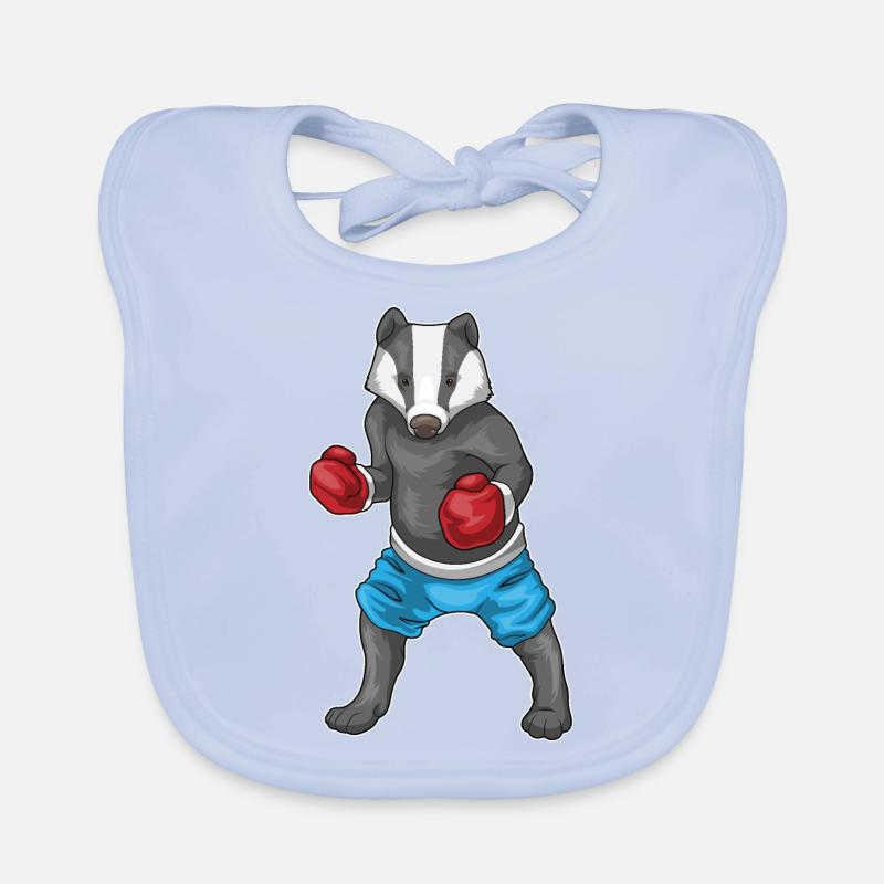Dachs Boxer Boxhandschuhe Boxen Baby Bio-Lätzchen
