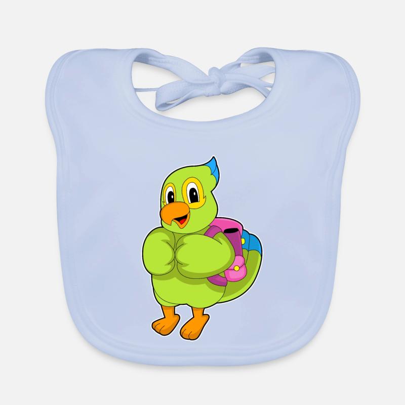 Parrot Student Backpack School Bavoir bio Bébé