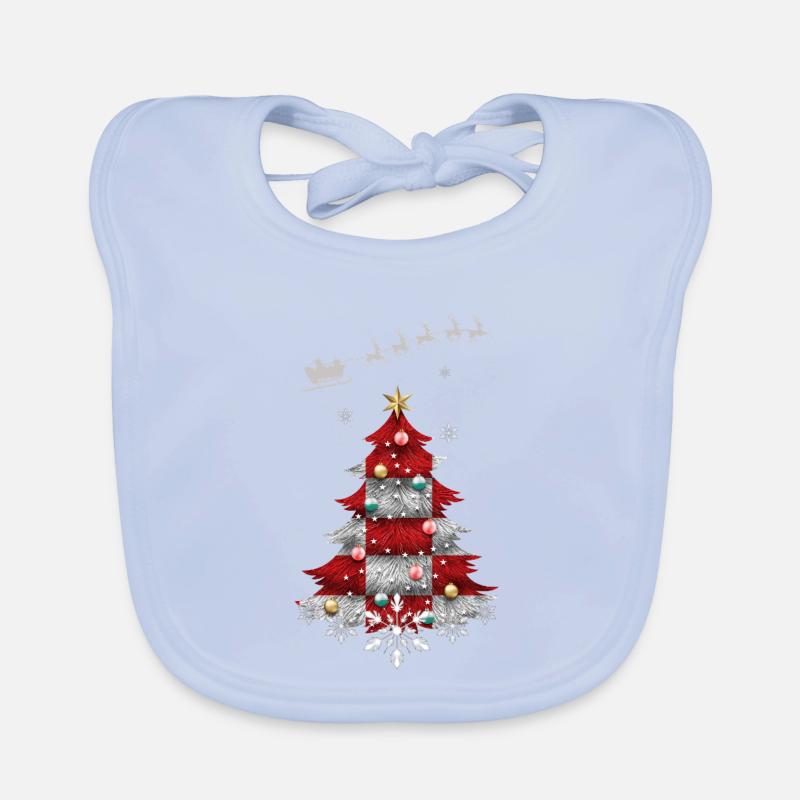 Weihnachtsbaum mit Kroatien-Flagge Baby Bio-Lätzchen